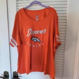 Majestic Denver Broncos Women's 2x Top Orange